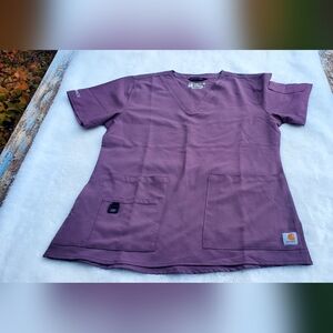 Carhartt Purple  Scrub Top  Modern Fit Size XS